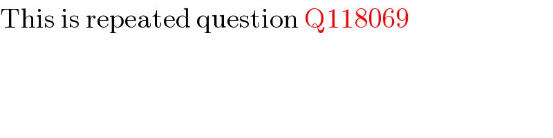 This is repeated question Q118069  