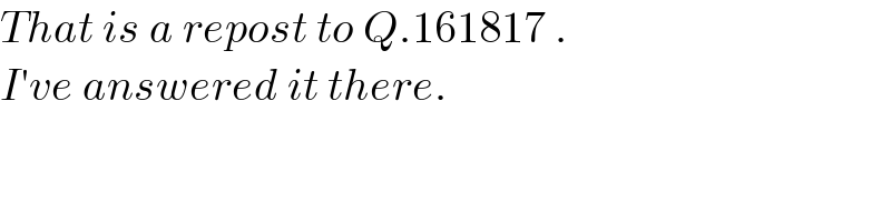 That is a repost to Q.161817 .  I′ve answered it there.  