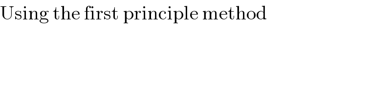 Using the first principle method  