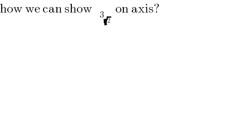 how we can show   _3_(√2)    on axis?  