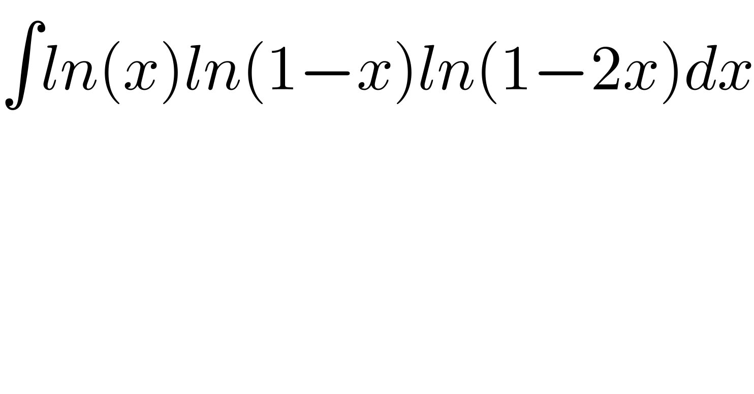 ∫ln(x)ln(1−x)ln(1−2x)dx  