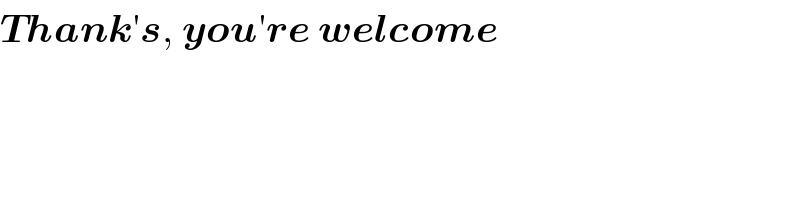 Thank′s, you′re welcome  