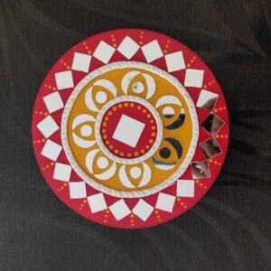 Handcrafted Lippan Art Diya Holder Wall Decor (6 inch)