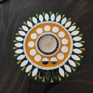 Handcrafted Lippan Art Diya Holder Wall Decor (6 inch)