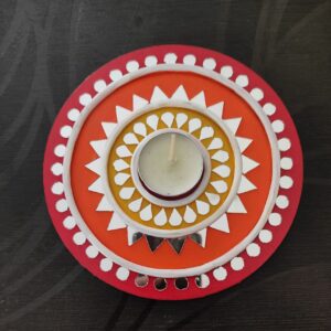 Handcrafted Lippan Art Diya Holder Wall Decor (6 inch)