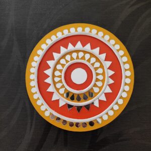 Handcrafted Lippan Art Diya Holder Wall Decor (6 inch)